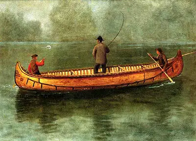 Fishing from a Canoe Albert Bierstadt